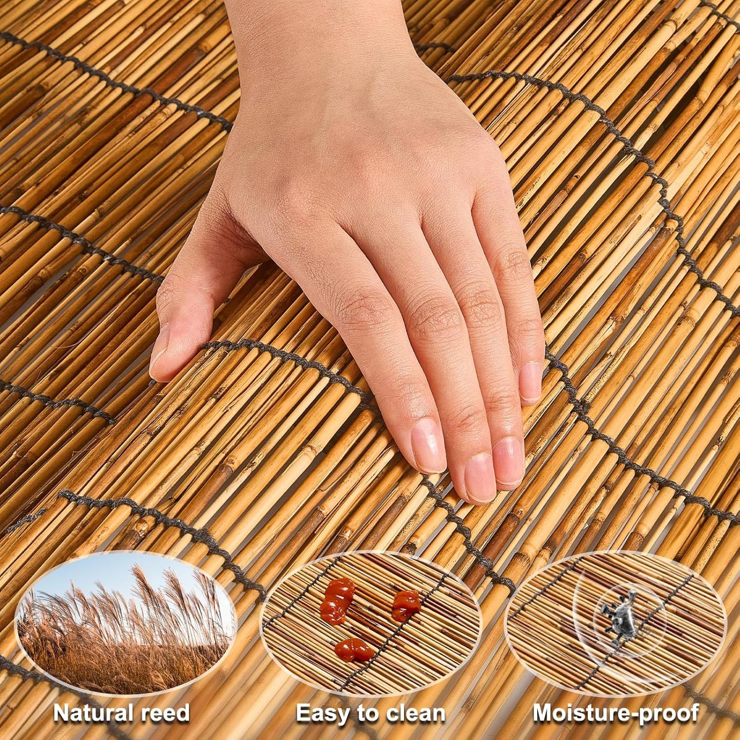 Reed Fencing Rolls,Patio Privacy Screen,Decorative Bamboo Fence Rolls for Patio Balcony Garden