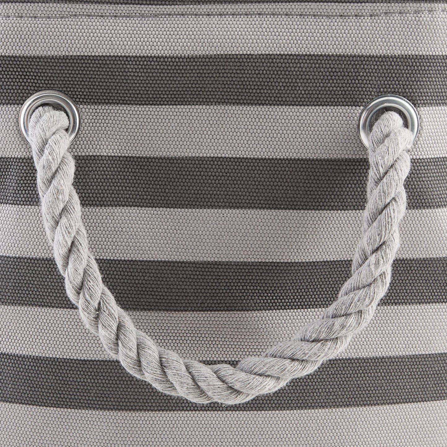 Bone Dry Pet Storage Collection Striped Paw Patch Bin, Medium Round, Gray
