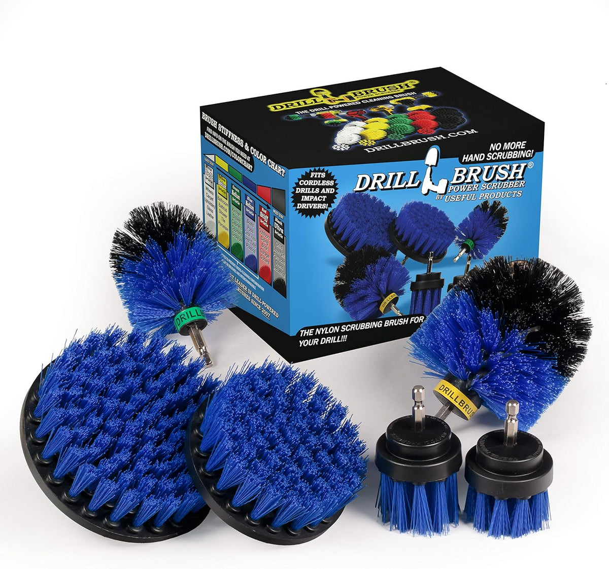 Pool Accessories - Cleaning Supplies - Drill Brush - 5 Piece Spin Brush Pool Cleaning Kit - Pool