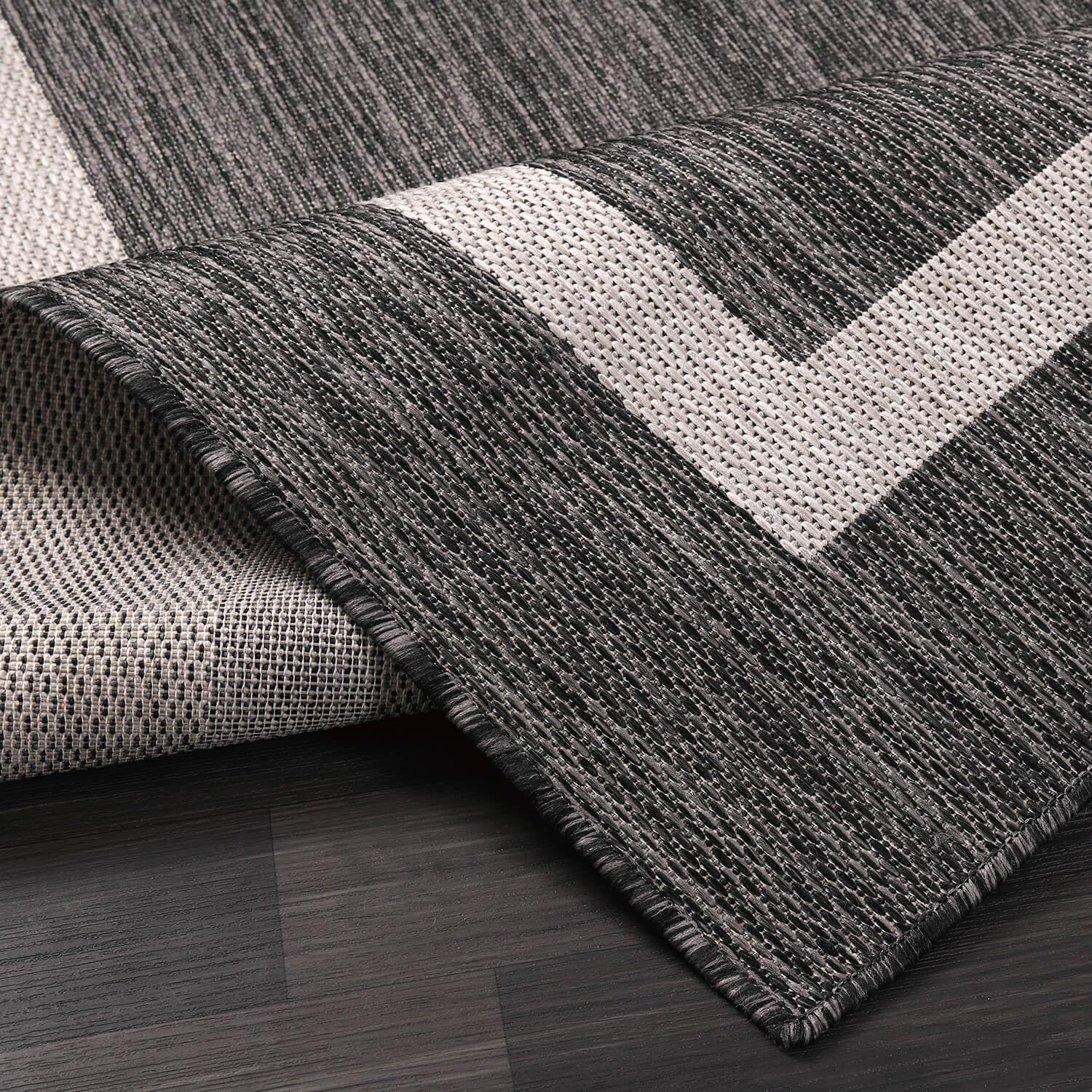 Bordered Outdoor Rug 6x9 Washable Outside Carpet for Indoor Patio Porch Waterproof Easy Cleaning