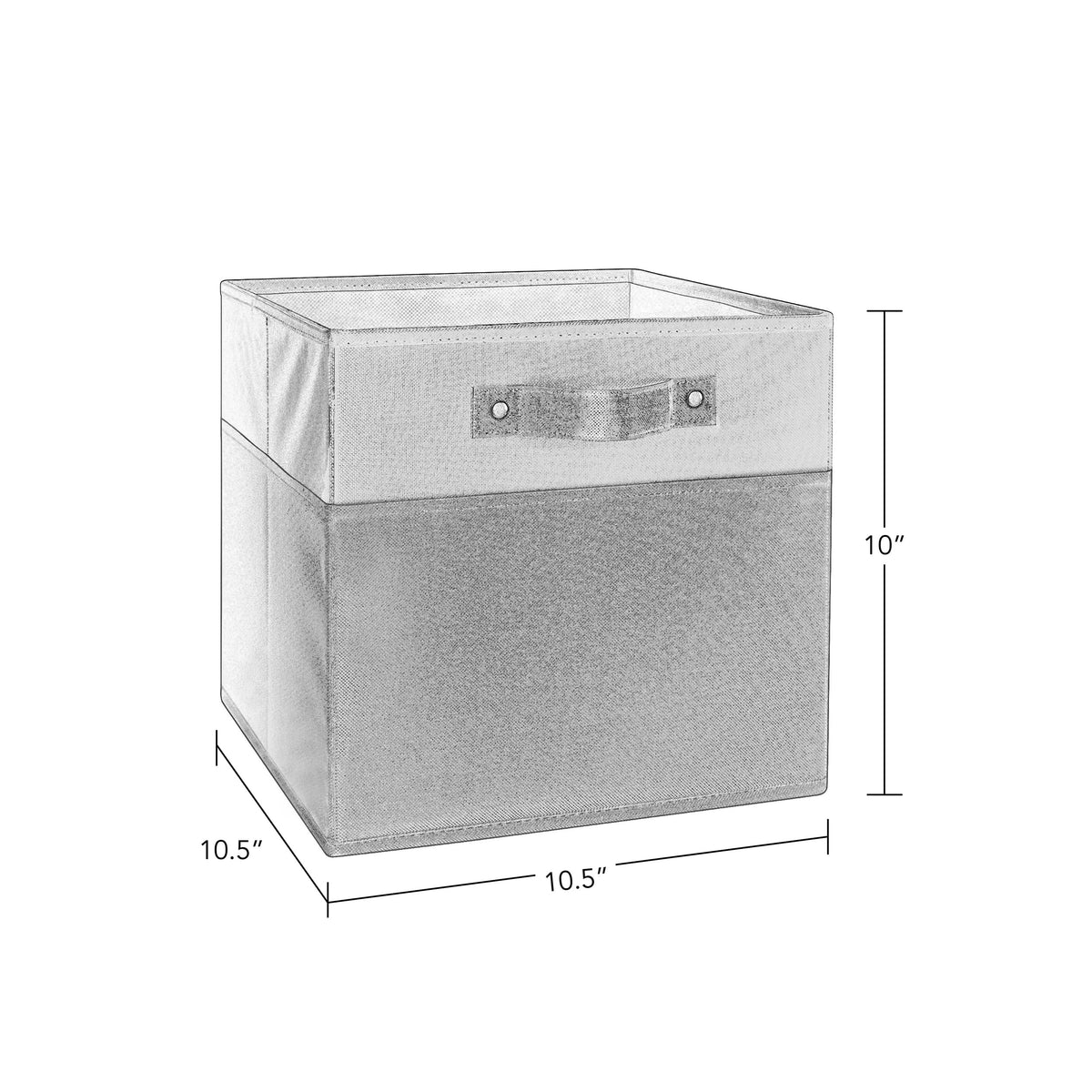 RiverRidge Two-Tone Folding Storage Bins - 2-pack of 10in Tall Yellow Cubes