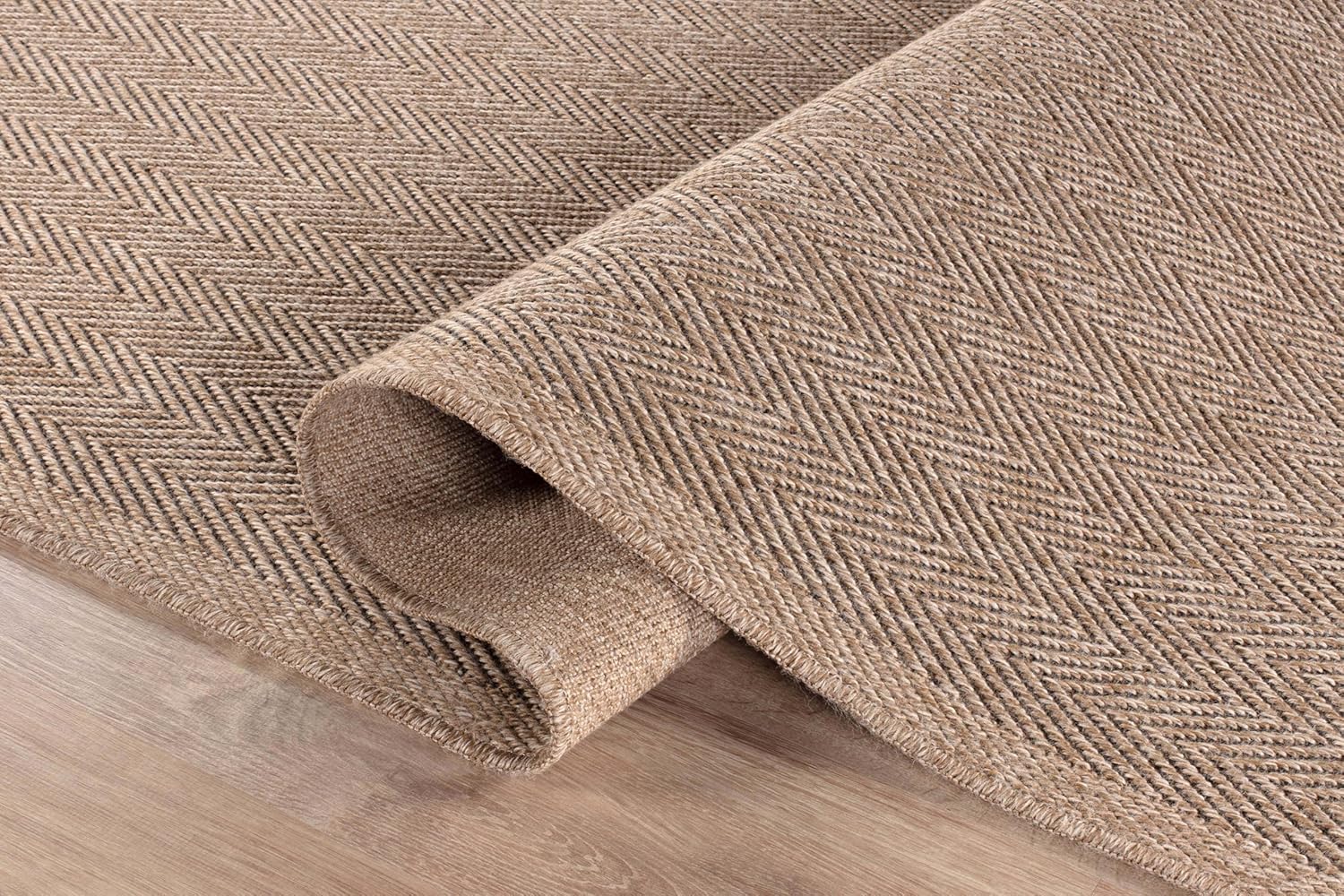 CAMILSON Easy Jute Rug 6x9, Indoor Outdoor Natural Color Fiber Area Rugs for Living Room Patio and