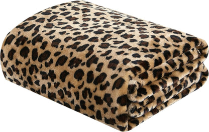 MERRYLIFE Leopard Throw Blanket Decorative Fleece Throw | Ultra-Plush Colorful Oversized | Couch