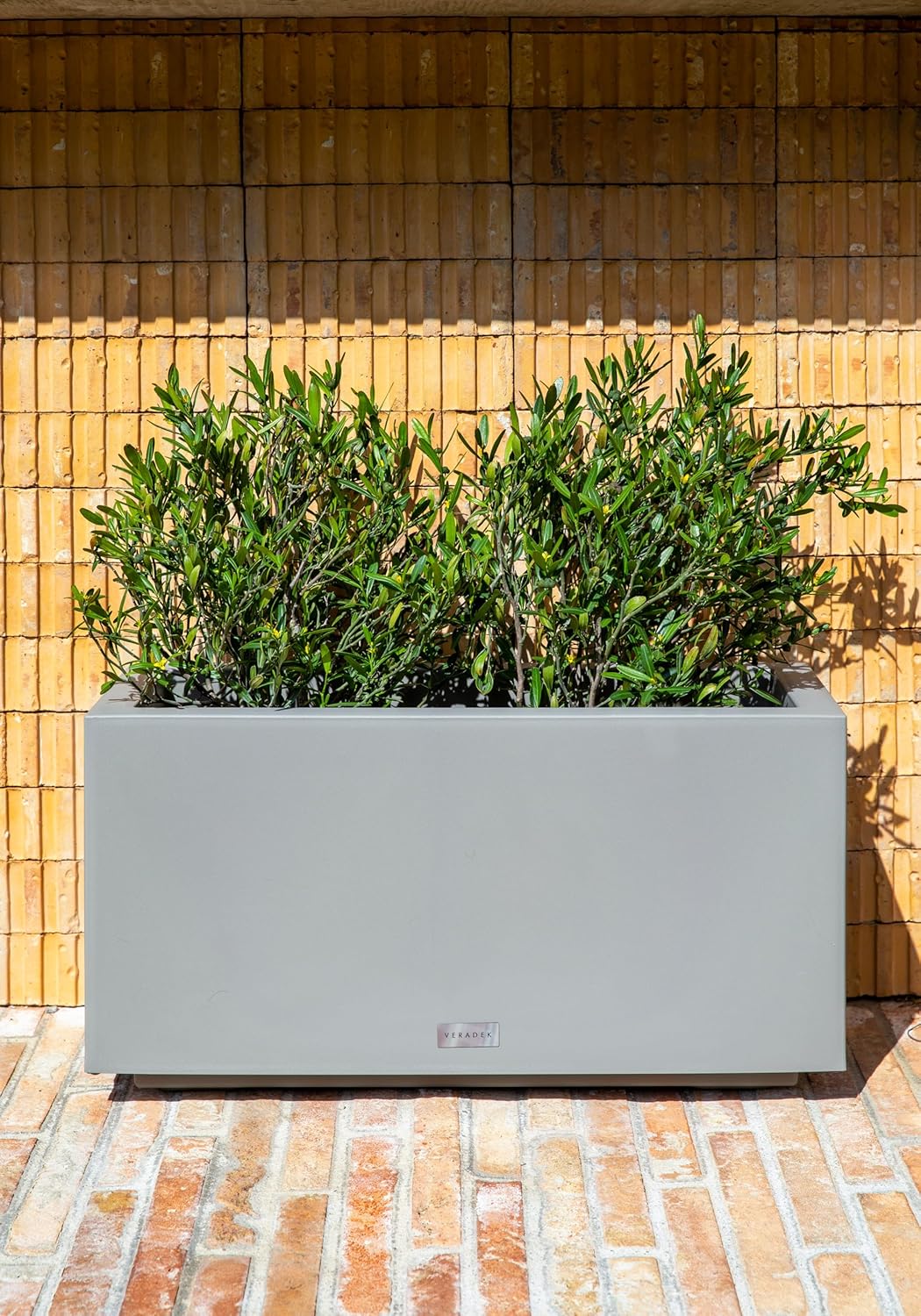 Veradek Block Series Long Box Planter - Large Rectangular Planter for Indoor or Outdoor Patio/Porch
