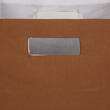 DII Fabric Storage Cube Organizer Bin 13x13x13 Foldable, Cinnamon