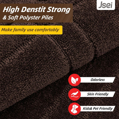 JSEI Entryway Rugs Doormat 32"x48", Non-Slip Dirt Trapper Door Mats Indoor, Washable Absorbent and