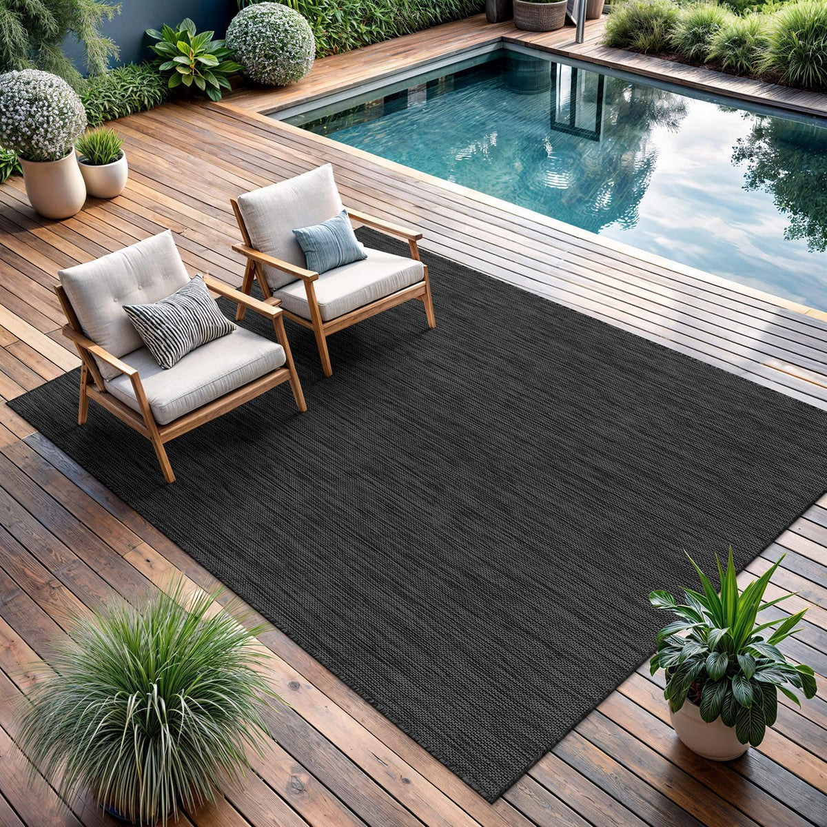 CAMILSON Outdoor Rug 9x12 Modern Area Rugs for Large Indoor and Outdoor Patios and Porches