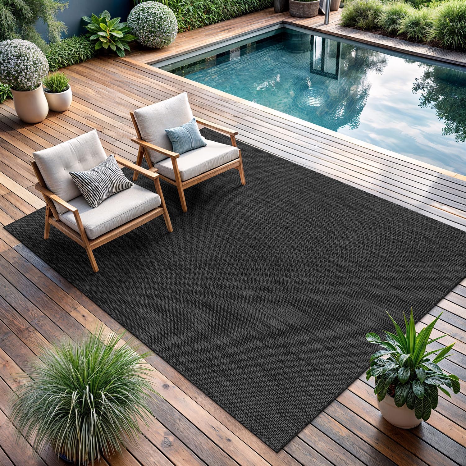 CAMILSON Outdoor Rug 9x12 Modern Area Rugs for Large Indoor and Outdoor Patios and Porches