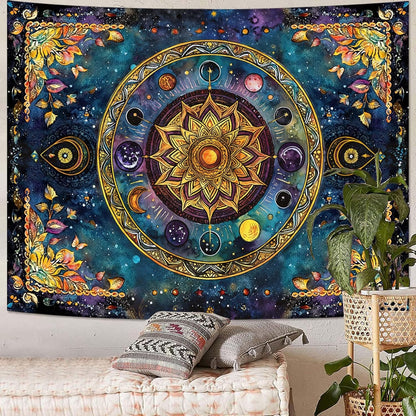 Lunerfex Mandala Solar System Tapestry Boho Tapestry for Bedroom Galaxy Tapestries Wall Hanging
