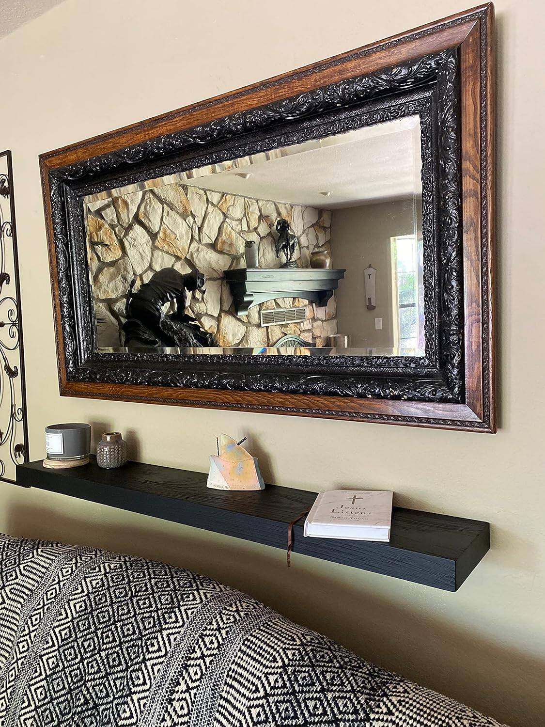 joelsantiques - 54 Inch Wooden Floating Shelves for Wall - 54x8x2 in - Made of Natural Wood - Long