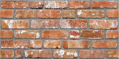 Dundee Deco 3D Wall Panels Faux Brick - Cladding, Red Orange Stone Look Wall Paneling, Styrofoam