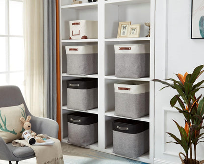 DECOMOMO Storage Baskets | Large Storage Bins 54.5L Fabric Baskets for Organizing Laundry Nursery