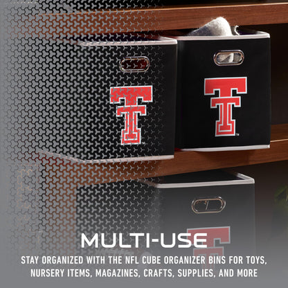Franklin Sports NCAA Storage Bin - Cube Organizer - Texas Tech
