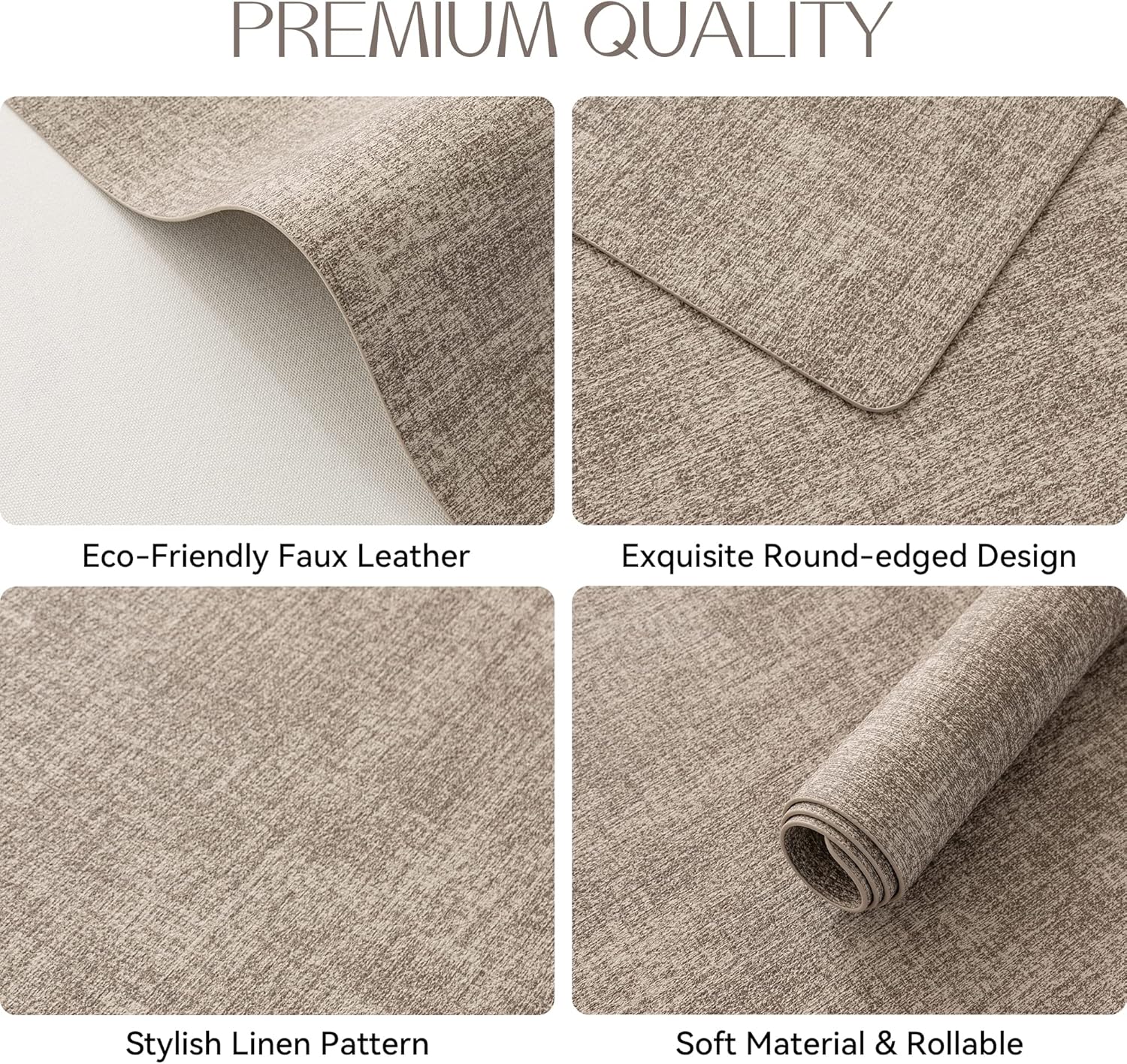 Romanstile Vinyl Placemats Set of 6-12 X 18 Inch - Heat Resistant Place Mats 100% Waterproof