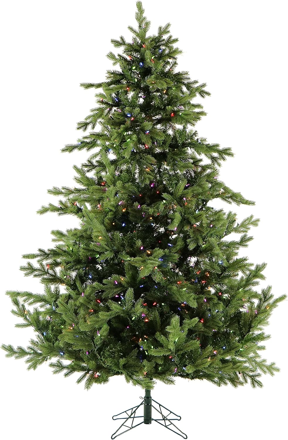 Fraser Hill Farm 7.5-Ft. Foxtail Pine Artificial Christmas Tree with Dual Multicolor & Warm White