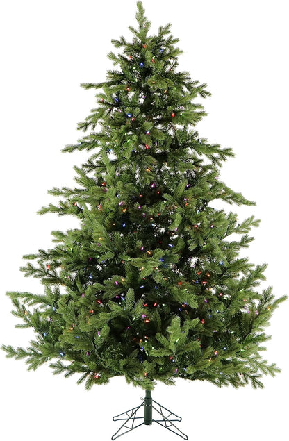 Fraser Hill Farm 7.5-Ft. Foxtail Pine Artificial Christmas Tree with Dual Multicolor & Warm White
