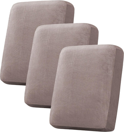H.VERSAILTEX Velvet Stretch Couch Cushion Cover Plush Cushion Slipcover for Chair Loveseat Sofa