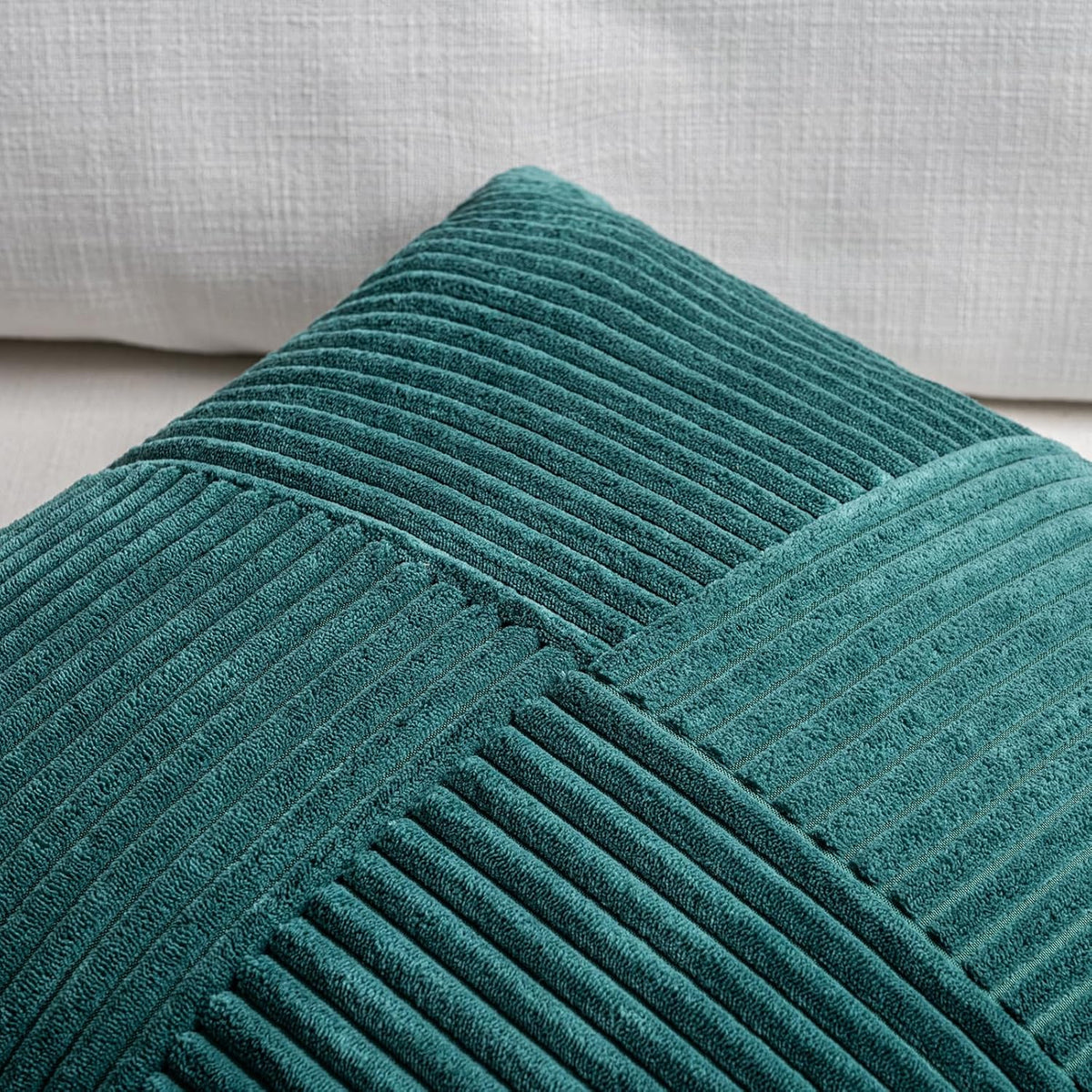Fancy Homi Set of 2 Teal Boho Long Lumbar Body Decorative Throw Pillow Cover 14x36 Inch for Bed