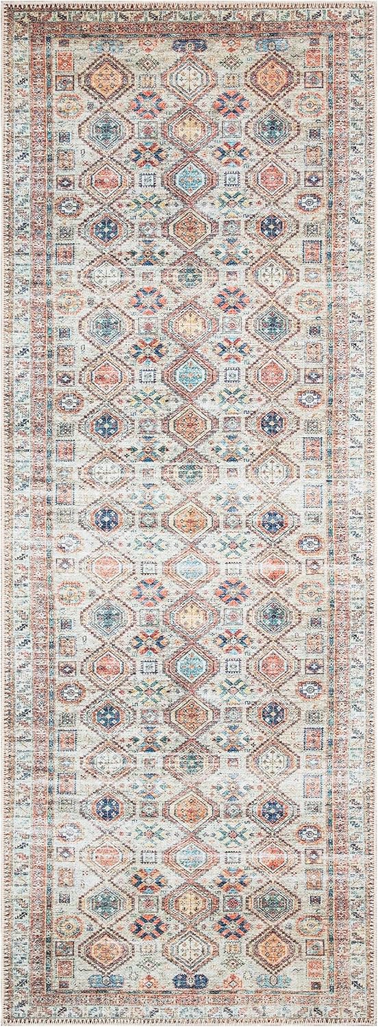Keen Home Design 2x7 Rug - Machine Washable Runner Rug with Non-Slip Backing, Ideal for Hallway
