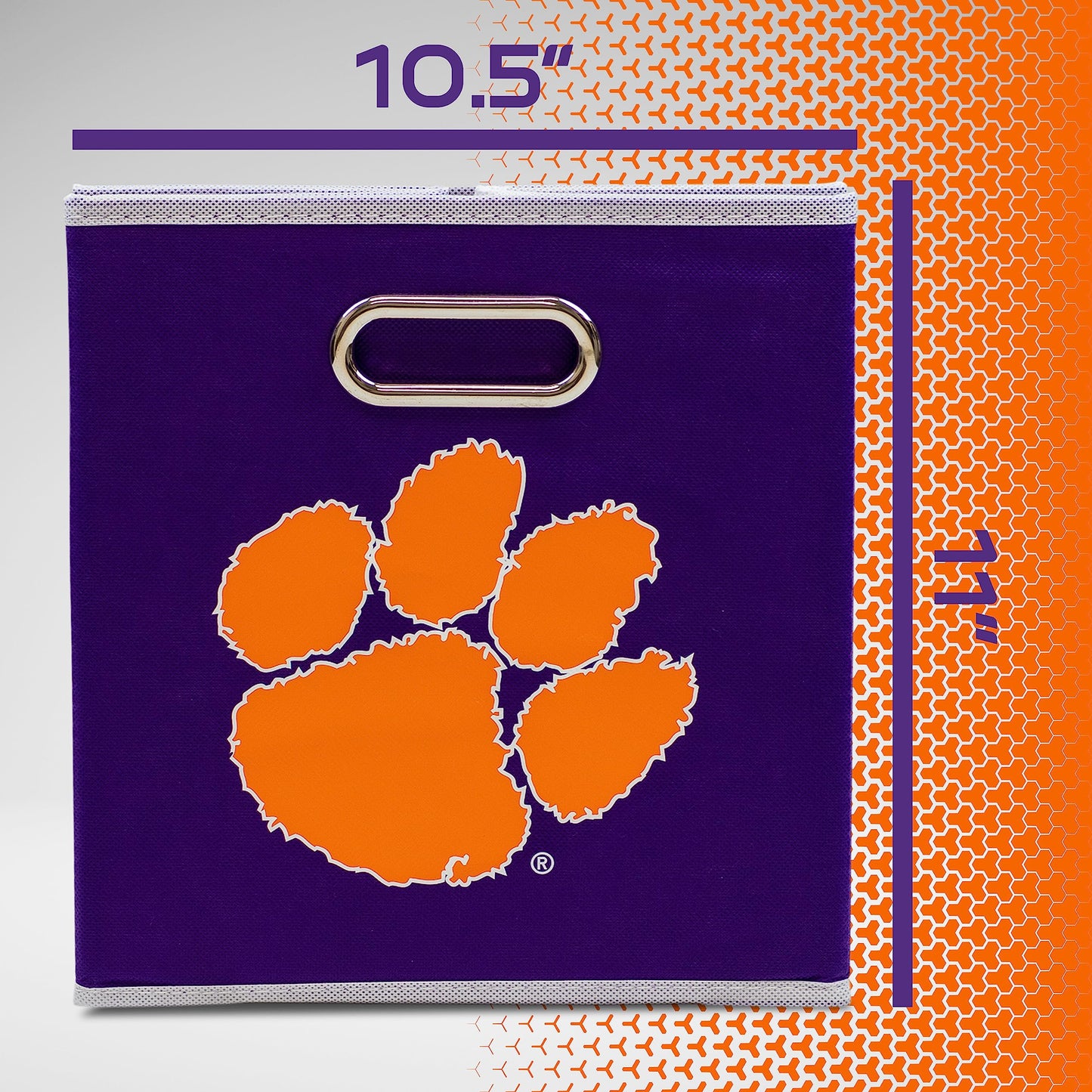 Franklin Sports NCAA Storage Bin - Cube Organizer - Clemson