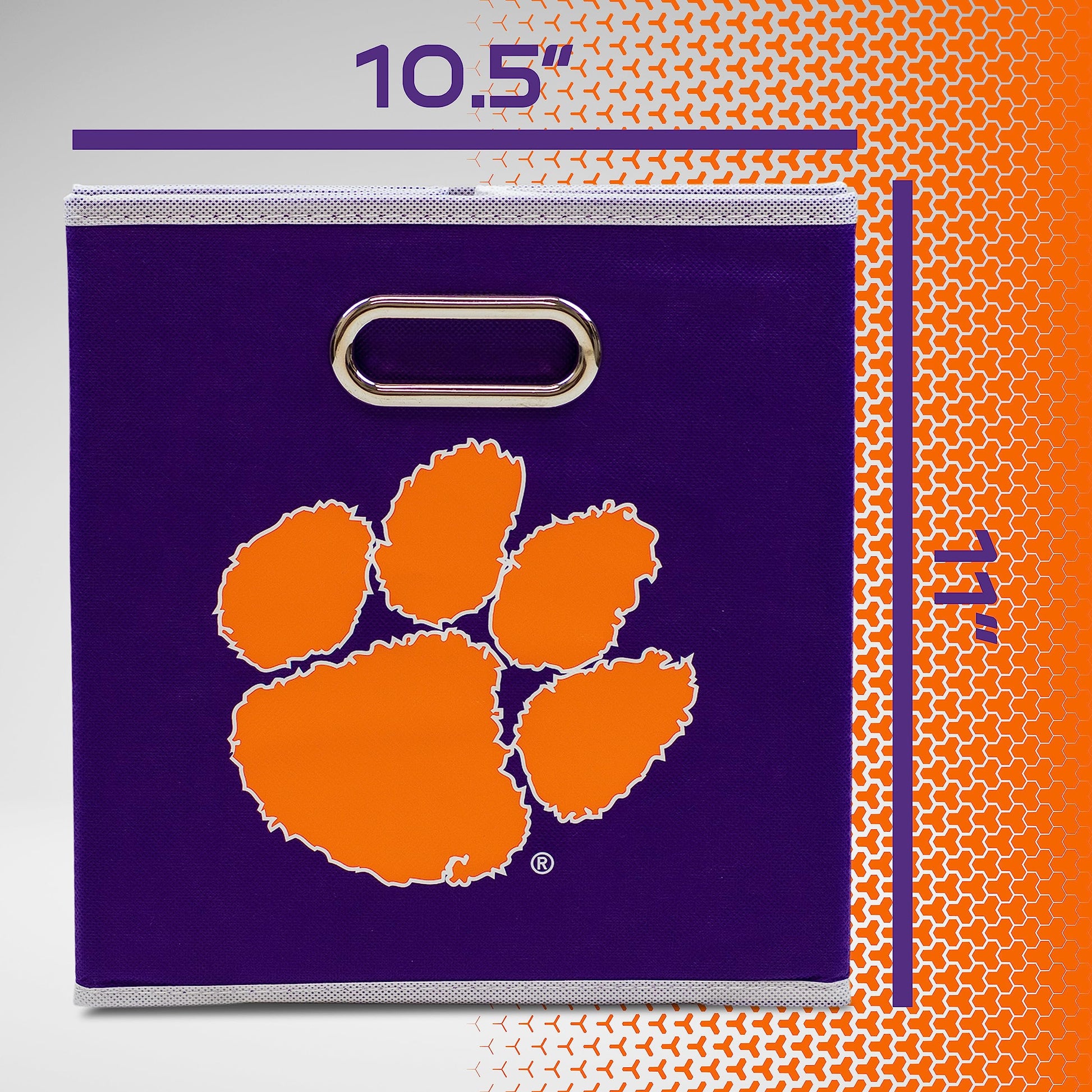 Franklin Sports NCAA Storage Bin - Cube Organizer - Clemson