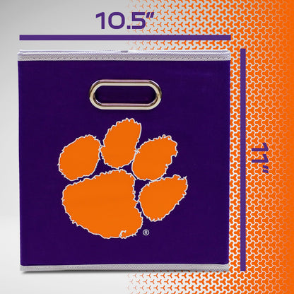 Franklin Sports NCAA Storage Bin - Cube Organizer - Clemson
