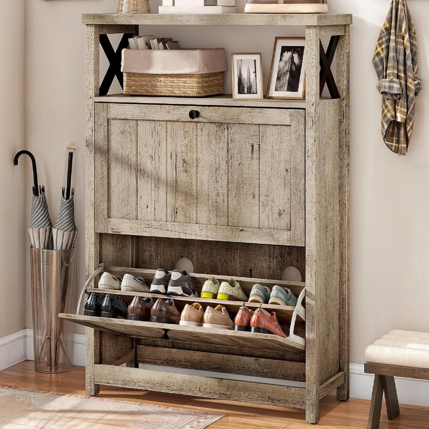 DWVO Shoe Cabinet Entryway
