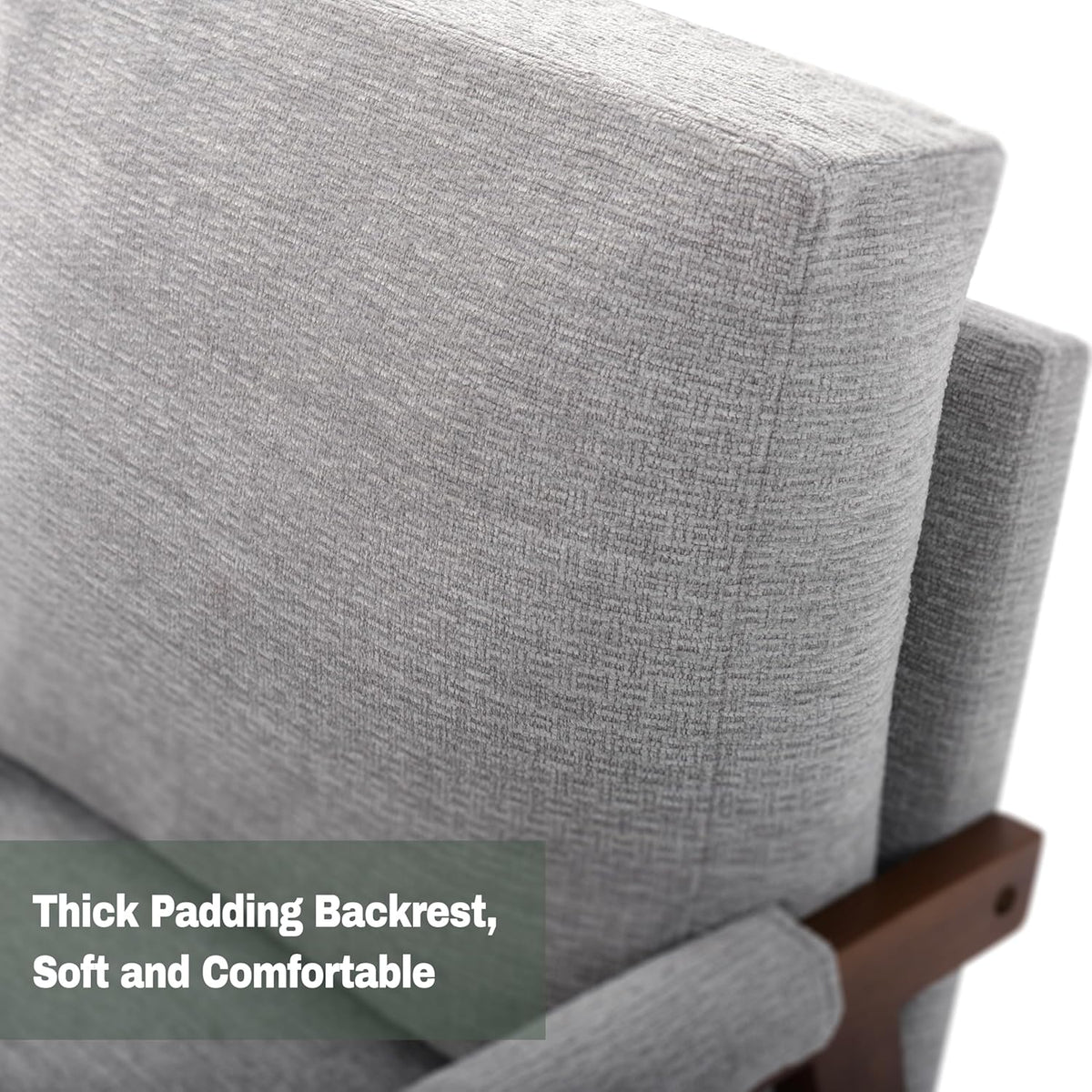 Modern Accent Chairs Set of 2 for Living Room Mid Century Arm Chairs Upholstered Bedroom Chairs