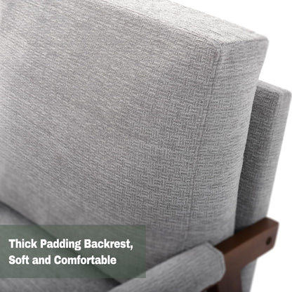 Modern Accent Chairs Set of 2 for Living Room Mid Century Arm Chairs Upholstered Bedroom Chairs