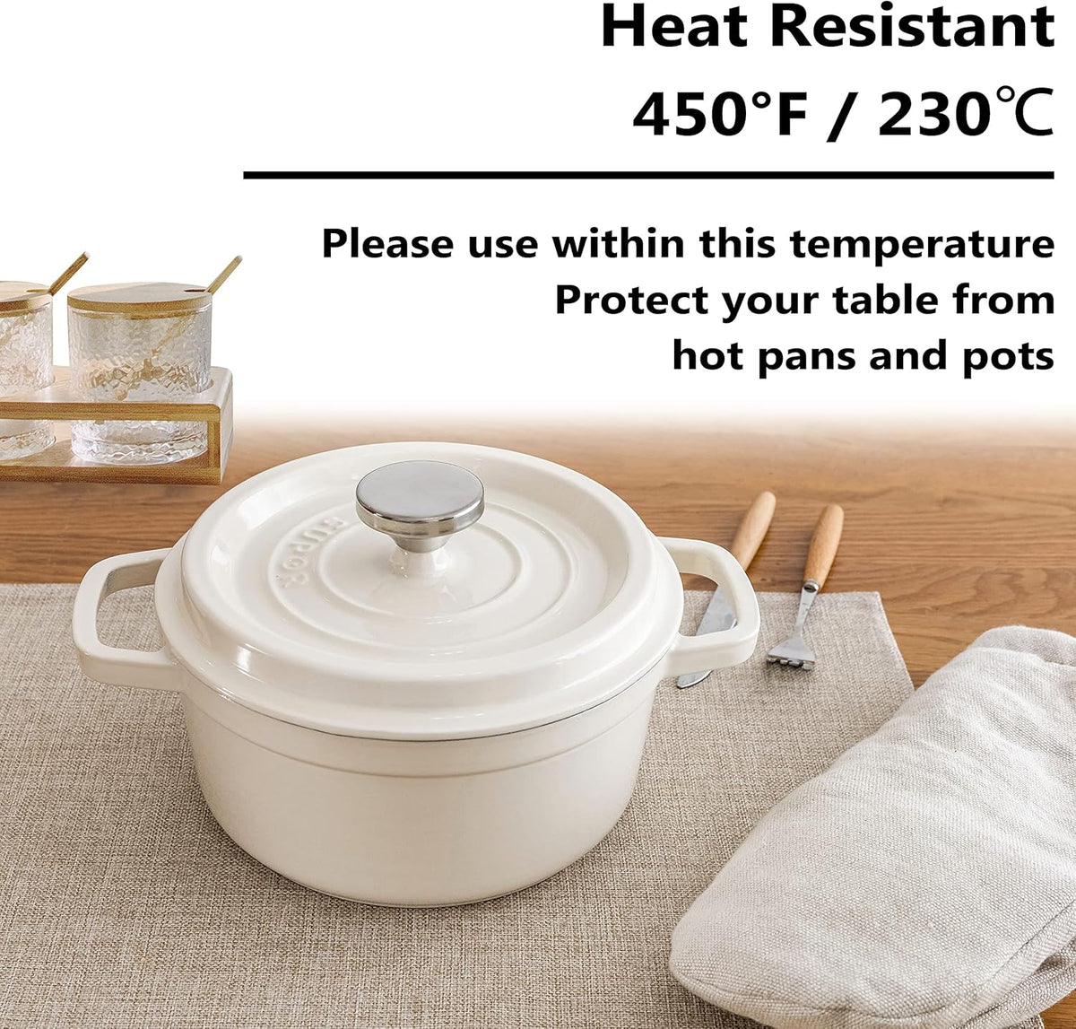 Home Brilliant Placemats Set of 4 Heat Resistant Dining Table Place Mats Plate Mat Cloth Placemats