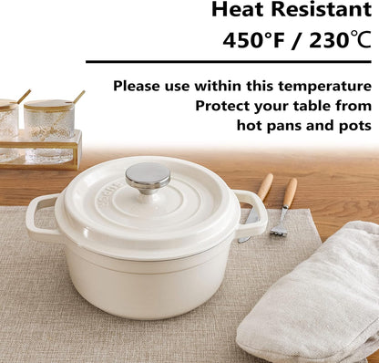 Home Brilliant Placemats Set of 4 Heat Resistant Dining Table Place Mats Plate Mat Cloth Placemats