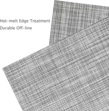Myir JUN Placemats Set of 8, Vinyl Woven Placemats Place Mats Indoor Set of 8 Washable Table Mats