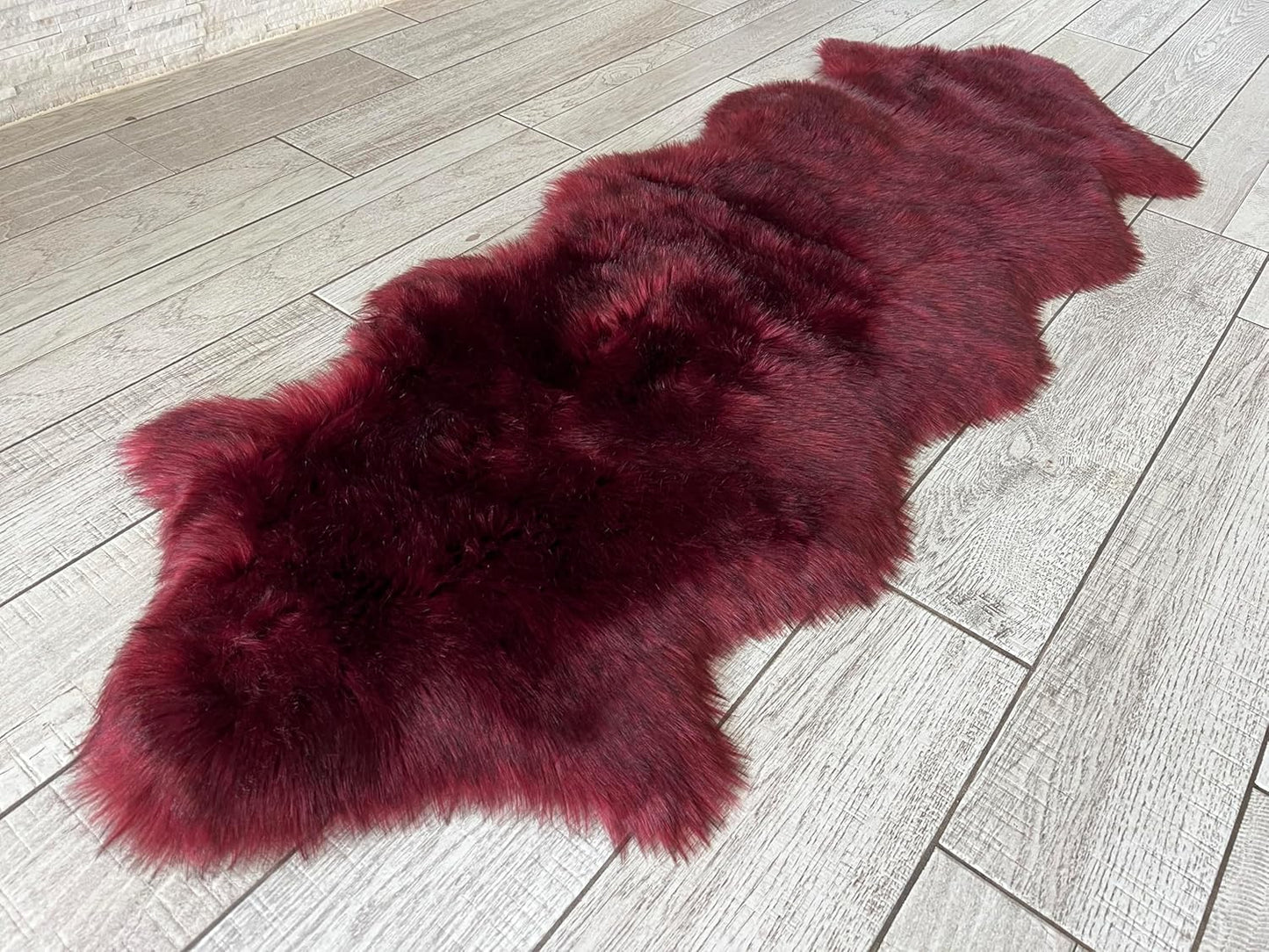 LAMBZY Faux Sheepskin Super Soft Hypoallergenic Free Shape Silky Shag Rug, Luxury Shaggy Plush