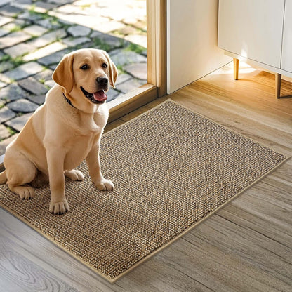 JSEI Dirt Trapper Door Mat 20"x32" Non-Slip Washable Entrance Mat, Dog Doormats, Absorbent &