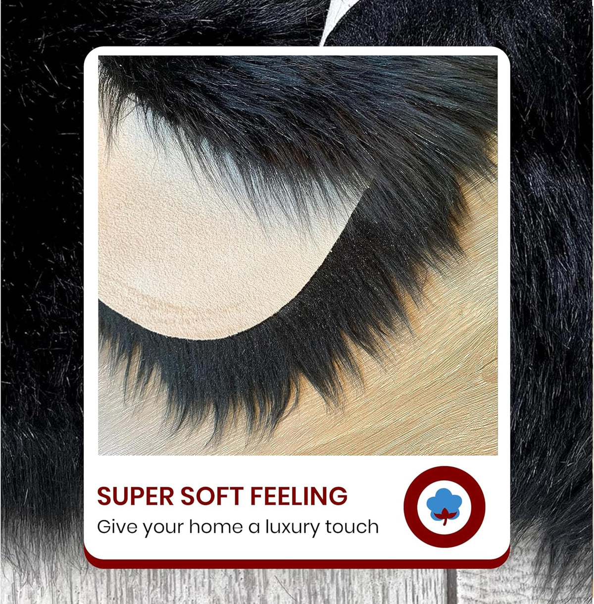 LAMBZY Faux Sheepskin Hypoallergenic Free Shape Silky Shag Rug, Luxury Shaggy Silky Plush Carpet