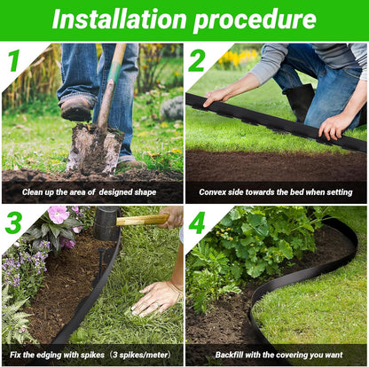 Greaner Edging for Landscaping 2 Inch Tall, 66FT Garden Edger Border, Landscaping Edging Border