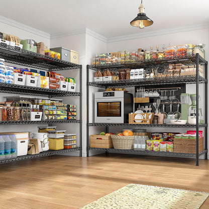 REIBII 2560LBS Storage Shelves 55.5"W Metal Shelving Unit 4 Tier Wire Shelving Commercial