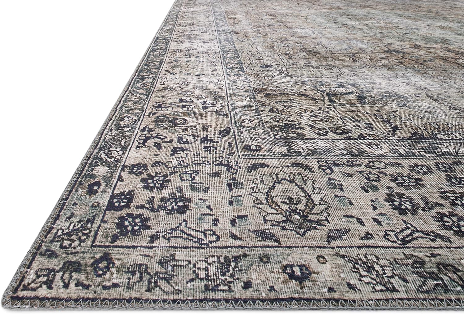 Loloi Layla Collection LAY-06 Taupe/Stone 2'-6" x 12'-0" .13" Thick Runner Rug, Soft, Durable