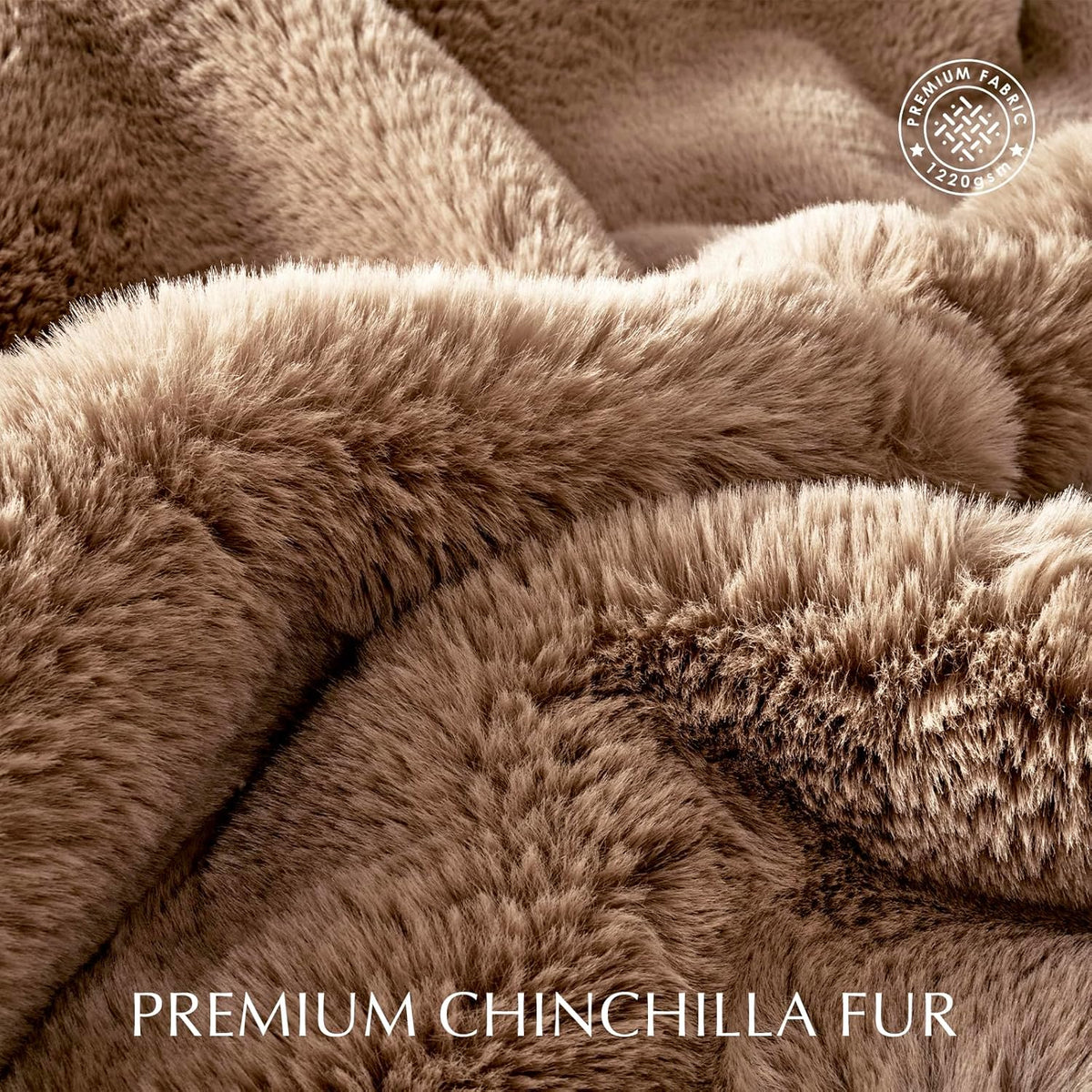 Luxury Soft Faux Chinchilla Fur Throw Blanket for Couch, Warm Thick Heavy Winter Throw Blanket