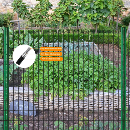 Garden Fence 48in x 100ft, 2 x 3 Inch 16GA, Chicken Wire Mesh Garden Border Fencing Roll Vinyl