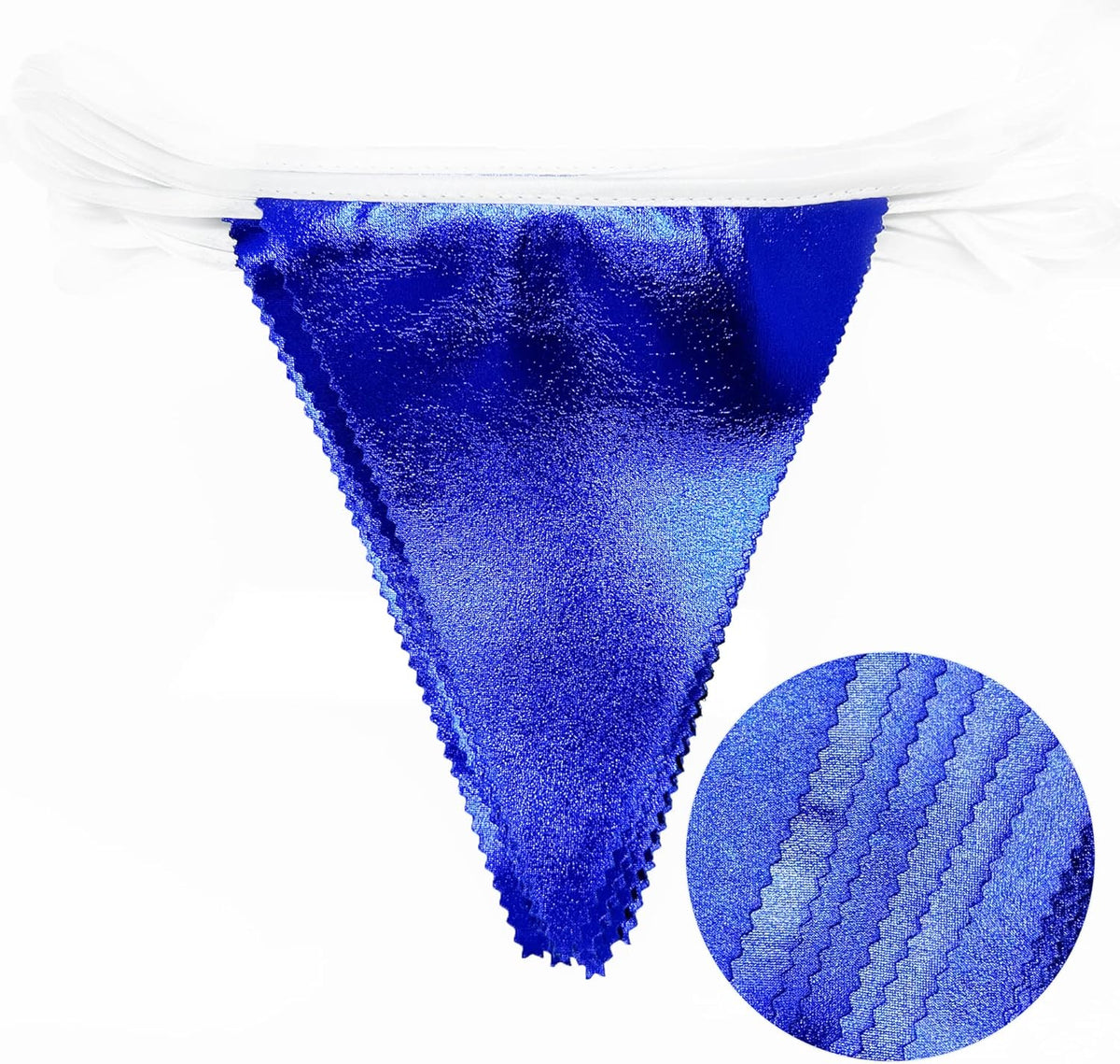 Royal Blue Party Decoration Navy Blue Triangle Pennant Banner Flag Dark Blue Metallic Fabric
