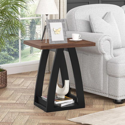 End Table, Side Table, Nightstand, Sofa Side Table with Shelf, Modern End Table for Living Room