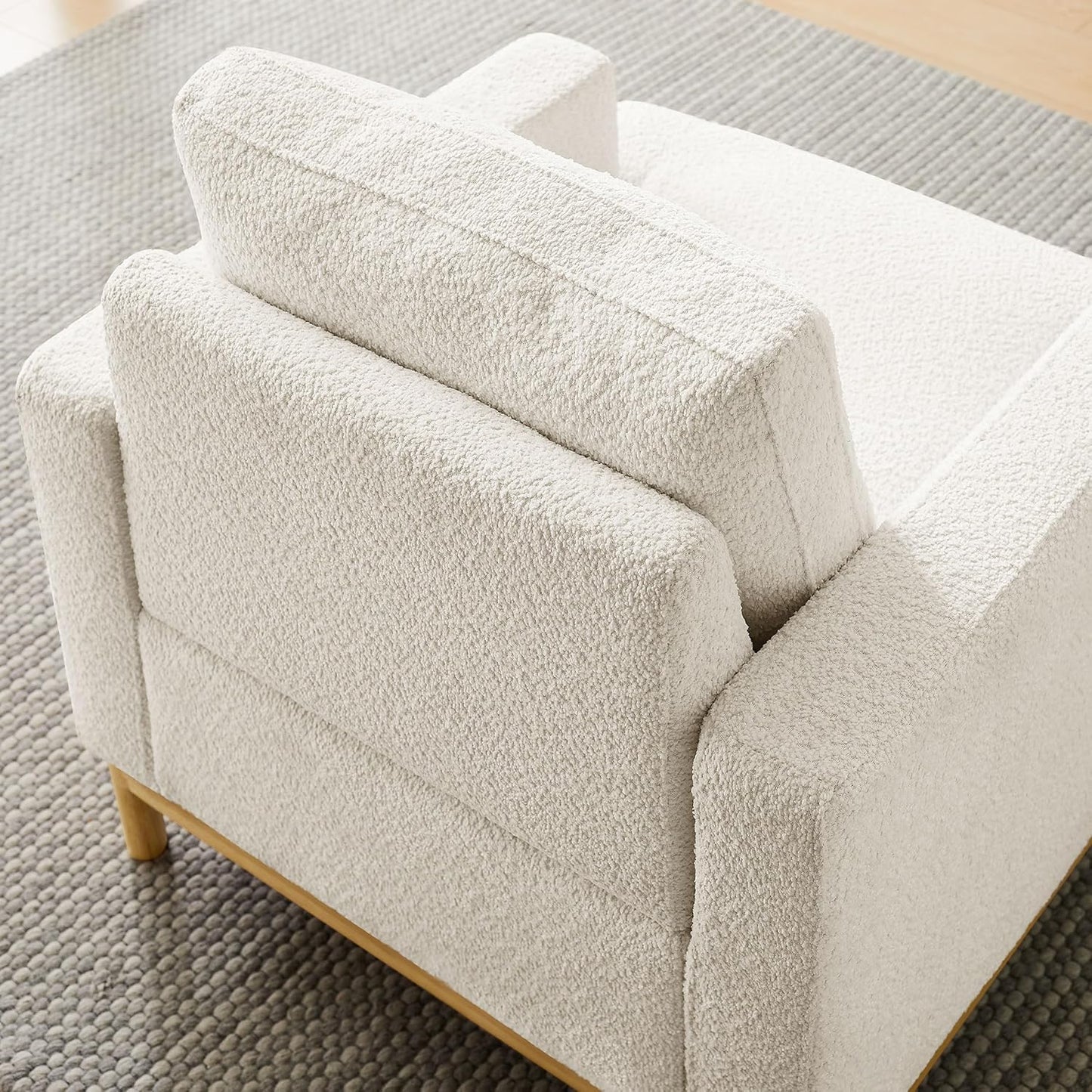 Oversized Accent Chair, Mid Century Modern Upholstered Armchair for Living Room, Comfy Chair for