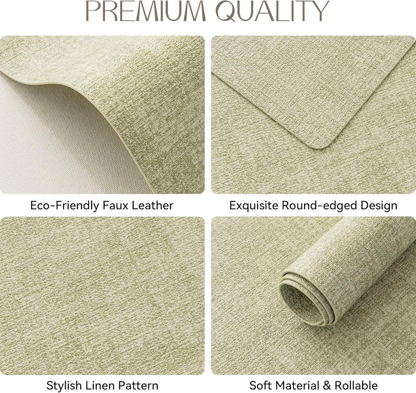 Romanstile Vinyl Placemats Set of 4-12 X 18 Inch - Heat Resistant Place Mats 100% Waterproof