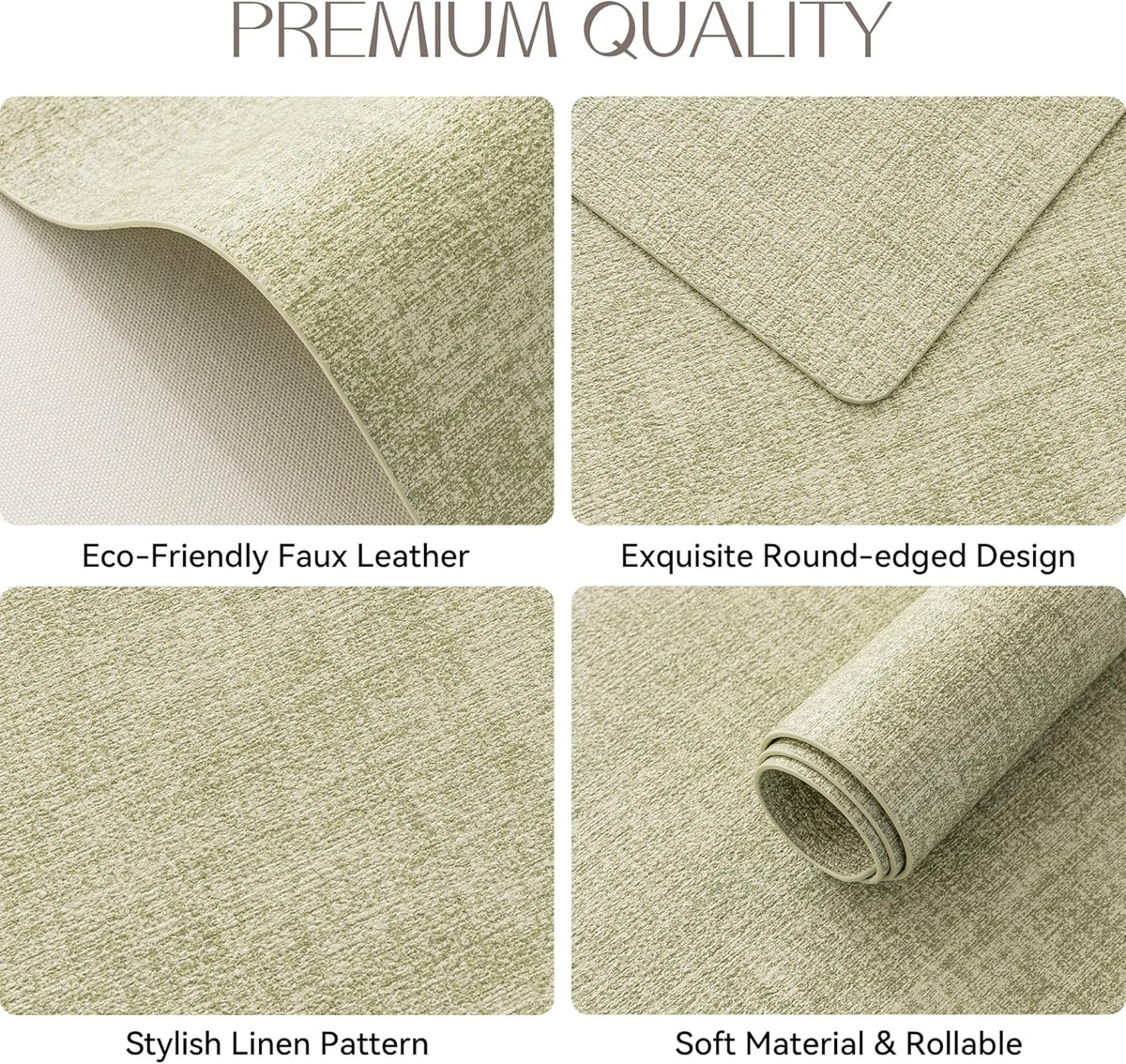 Romanstile Vinyl Placemats Set of 4-12 X 18 Inch - Heat Resistant Place Mats 100% Waterproof