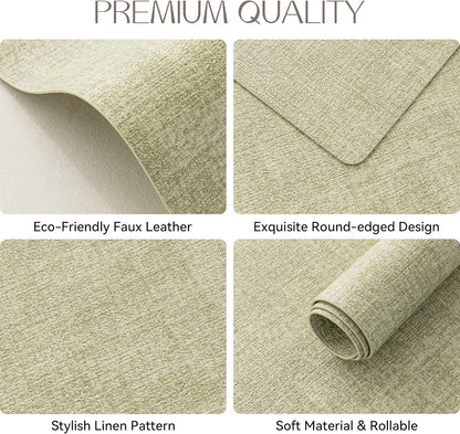 Romanstile Vinyl Placemats Set of 4-12 X 18 Inch - Heat Resistant Place Mats 100% Waterproof