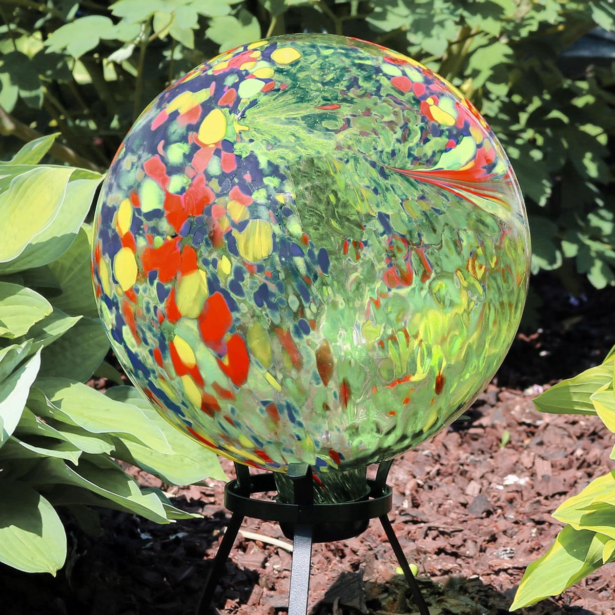 Sunnydaze 10-Inch Gazing Ball for Garden - Glass Gazing Globe for Outside - Garden Orb Yard Decor
