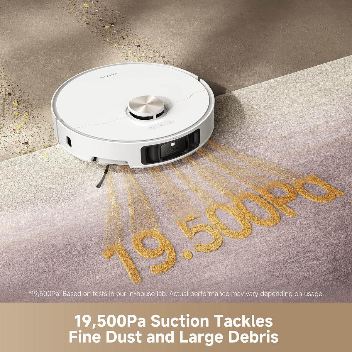 DREAME L50 Ultra Robot Vacuum and Mop White, 19,500Pa Suction, with Auto-Empty and Mop
