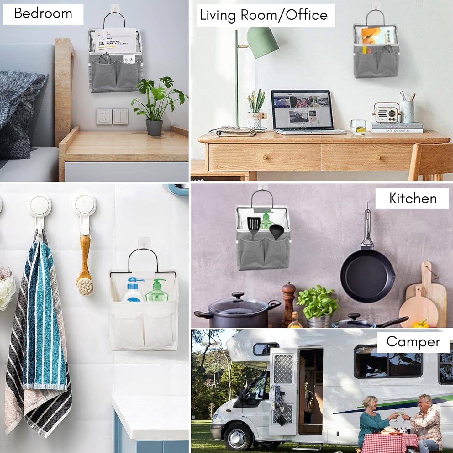 2pcs Small Wall Hanging Baskets for Organizing, Wall Hanging Storage Bag as Over the Door