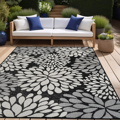 Beverly Rug Outdoor Rug 5x7 Modern Exotic Tropical Leaf Area Rugs for Indoor and Outdoor Patio Deck